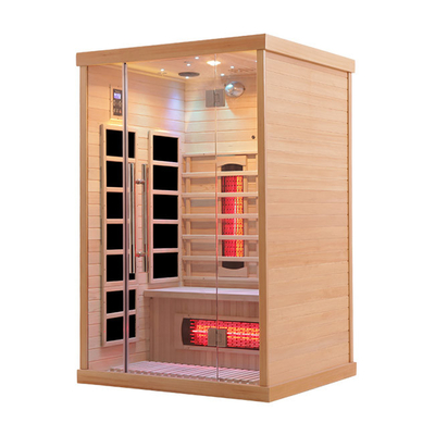 Panel Karbon Spektrum Penuh Sauna Inframerah Jauh Kayu Solid Indoor