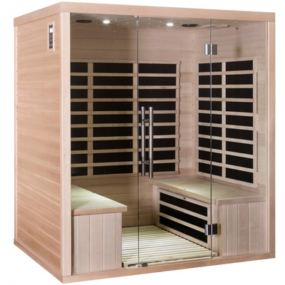 Panel Karbon Kayu Cedar Merah Ruang Sauna Inframerah Jauh Untuk Rumah 4 Orang