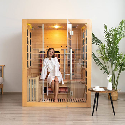 Ruang Sauna Kayu Inframerah Dan Uap Sistem Ganda Untuk Penggunaan Keluarga