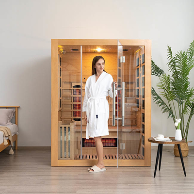 2700W Home Red Cedar Ozone Sauna Inframerah Jauh untuk Pelangsing Tubuh