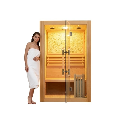 Smartmak 3kw Steam 3 Person Cedar Steam Sauna Untuk Terapi Penurunan Berat Badan