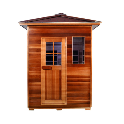 Sauna Kering Luar Ruangan Hemlock Kanada 3 Orang Dengan Jendela Ventilasi