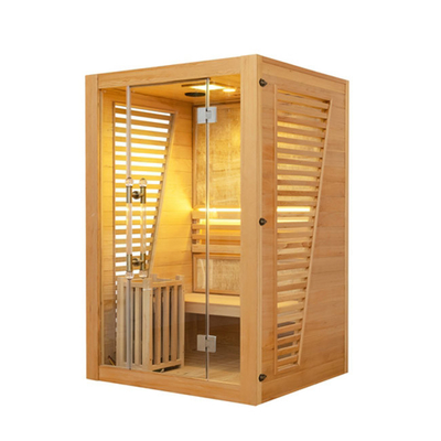 Sauna Uap Kayu 2 Orang Ukuran Tradisional Dalam Ruangan