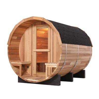 Ruang Sauna Barel Outdoor Kayu Cedar Merah Kanada 180x240cm