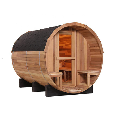 Ruang Sauna Barel Outdoor Kayu Cedar Merah Kanada 180x240cm
