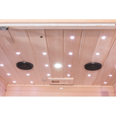 Panel Karbon Kayu Cedar Merah Ruang Sauna Inframerah Jauh Untuk Rumah 4 Orang