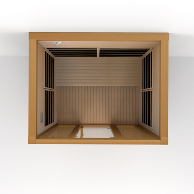 3 Orang Indoor Hemlock Wood Far Infrared Dry Sauna Room Dengan Oxygen Ionizer