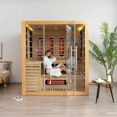 Kombinasi Sauna Uap Inframerah Dalam Ruangan Tradisional Untuk 4 Orang 2700W