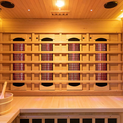 Kombinasi Sauna Uap Inframerah Dalam Ruangan Tradisional Untuk 4 Orang 2700W