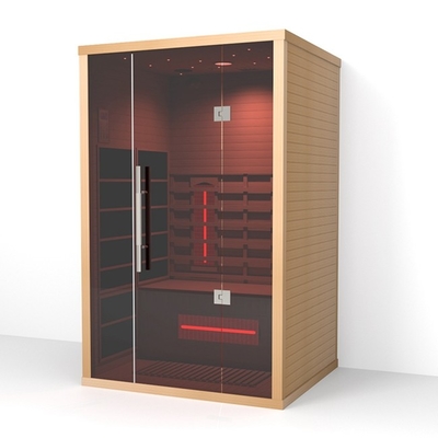 Hemlock / Red Cedar Indoor 2 Orang Sauna Inframerah Untuk Rumah