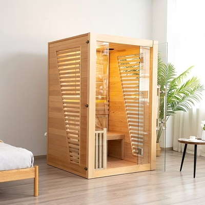 Rumah Kayu Cedar Merah Sauna Uap Tradisional Dalam Ruangan Untuk 2 Orang