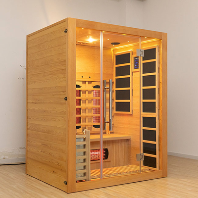3 Orang Bluetooth Kompatibel Kayu Steam Infrared Sauna Untuk Rumah