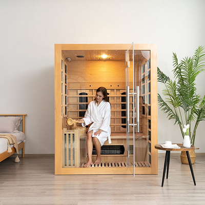 3 Orang Bluetooth Kompatibel Kayu Steam Infrared Sauna Untuk Rumah