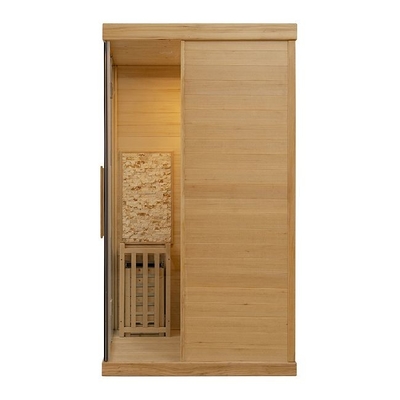Canada Red Cedar Wooden 2 Orang Sauna Uap Tradisional Dalam Ruangan Untuk Rumah