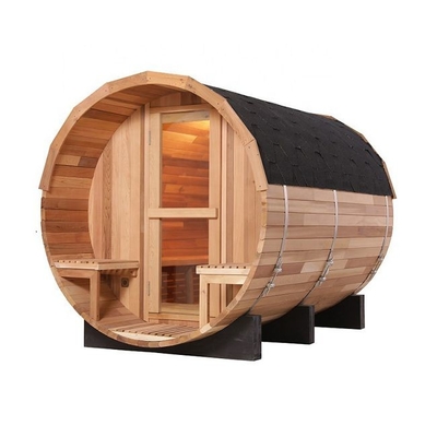 OEM Solid Wood Red Cedar Outdoor Barrel Steam Sauna Untuk Halaman Belakang