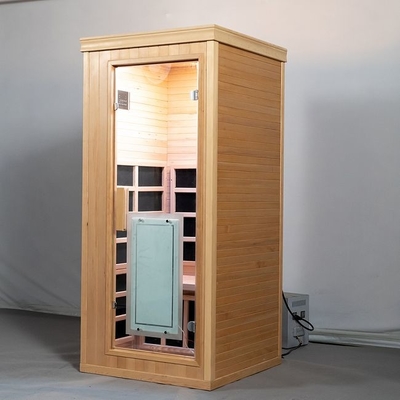 Canadian Hemlock Wooden Full Spectrum Ruang Sauna Inframerah Jauh Satu Orang