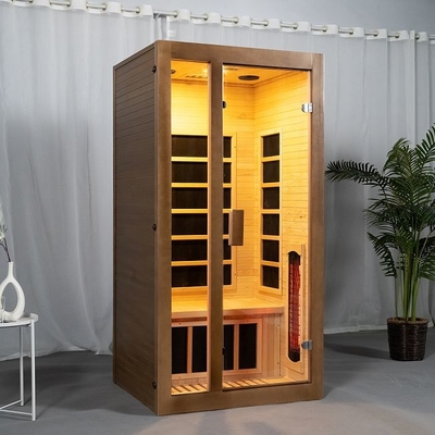Hemlock Wood Indoor Home Full Spectrum Sauna 2 Orang Ukuran OEM Dapat Diterima