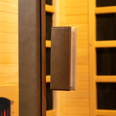 Hemlock Wood Indoor Home Full Spectrum Sauna 2 Orang Ukuran OEM Dapat Diterima