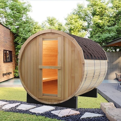 Pemanas Kompor Tradisional Kayu Solid Outdoor Barrel Sauna Room Mendukung OEM