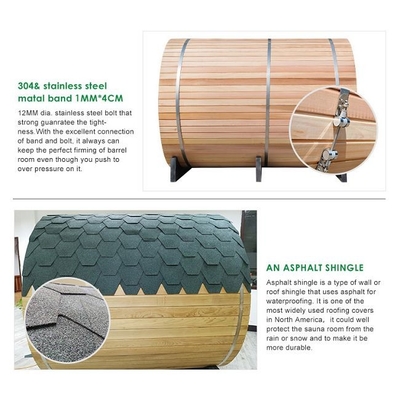 Pemanas Kompor Tradisional Kayu Solid Outdoor Barrel Sauna Room Mendukung OEM