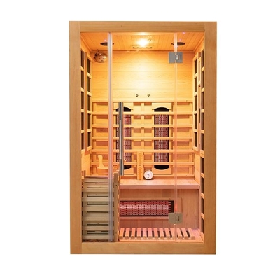 Sauna Kombinasi Inframerah &amp; Uap Kecil Kayu Dalam Ruangan untuk 2 Orang