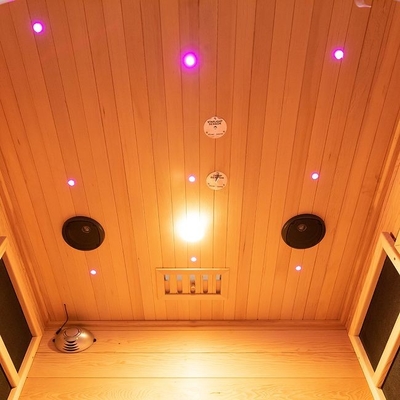 Sauna Kombinasi Inframerah &amp; Uap Kecil Kayu Dalam Ruangan untuk 2 Orang