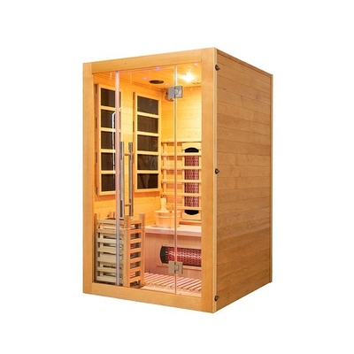 Sauna Kombinasi Inframerah &amp; Uap Kecil Kayu Dalam Ruangan untuk 2 Orang