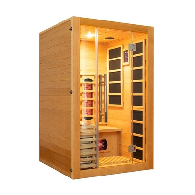 Sauna Kombinasi Inframerah &amp; Uap Kecil Kayu Dalam Ruangan untuk 2 Orang