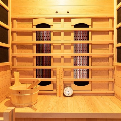 Sauna Kombinasi Inframerah &amp; Uap Kecil Kayu Dalam Ruangan untuk 2 Orang