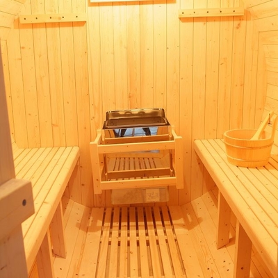 Hemlock Wood Home Commerical Outdoor Tradtional Steam Barrel Sauna 6 Person