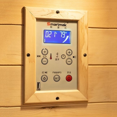 Mewah Kayu Solid Canadian Hemlock 1 Orang Rumah Inframerah Sauna Kayu Kecil