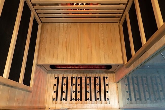 Mewah Kayu Solid Canadian Hemlock 1 Orang Rumah Inframerah Sauna Kayu Kecil