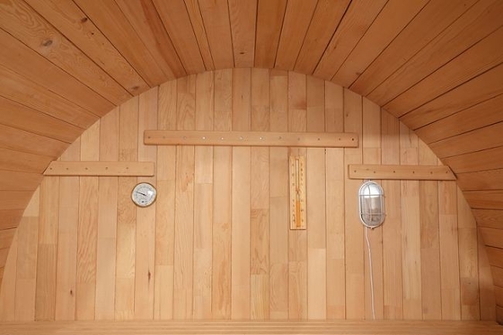 Sauna Barel Uap Tradisional Kayu Solid Besar Dengan Kompor 6KW