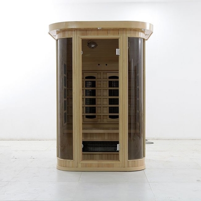 1750W Indoor Kayu Solid Spektrum Penuh Inframerah Ruang Sauna Rumah 2 Orang