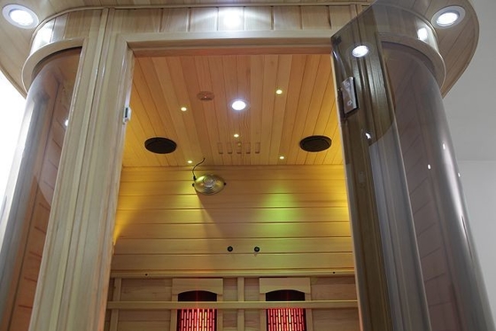1750W Indoor Kayu Solid Spektrum Penuh Inframerah Ruang Sauna Rumah 2 Orang