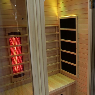 1750W Indoor Kayu Solid Spektrum Penuh Inframerah Ruang Sauna Rumah 2 Orang