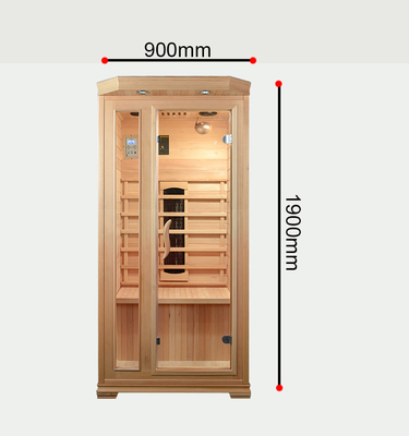 Rectangular Hemlock Home Sauna Room 8mm Kaca Tempered Garansi 1 Tahun