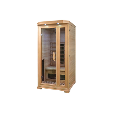 1750W Hemlock / Cedar Rumah Sauna Kamar Dengan Sistem Keamanan Dalam Ukuran persegi panjang Warna Kayu