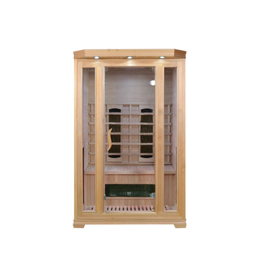 1750W Hemlock / Cedar Rumah Sauna Kamar Dengan Sistem Keamanan Dalam Ukuran persegi panjang Warna Kayu