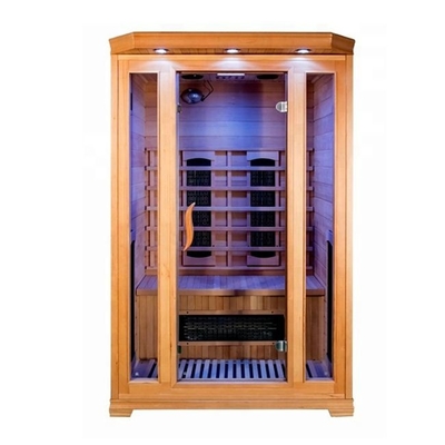 Canadian Hemlock 2 Orang 1750W Ruang Sauna Rumah Dengan Sistem Keamanan