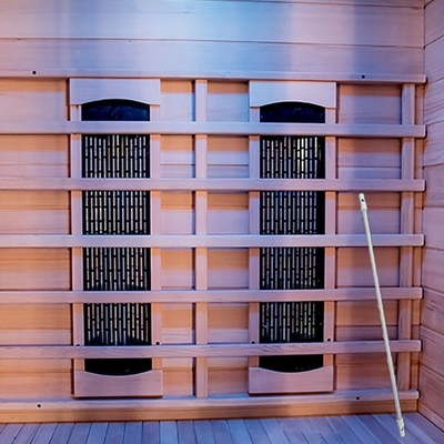 Canadian Hemlock 2 Orang 1750W Ruang Sauna Rumah Dengan Sistem Keamanan
