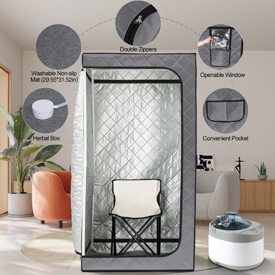 110 - 120V AC 60Hz Tenda Sauna Portabel Lipat Ukuran Besar Gaya Penggunaan Rumah