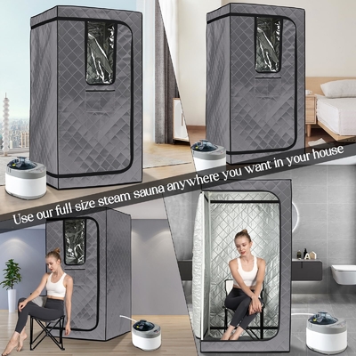 110 - 120V AC 60Hz Tenda Sauna Portabel Lipat Ukuran Besar Gaya Penggunaan Rumah