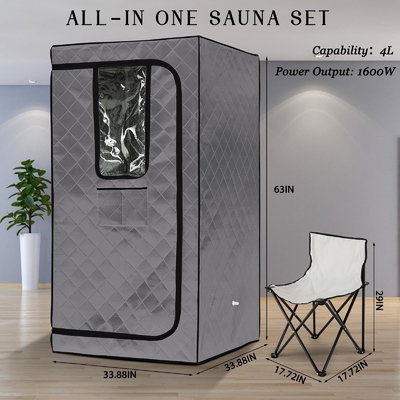 110 - 120V AC 60Hz Sauna Uap Portable Dengan Desain Jendela Transparan