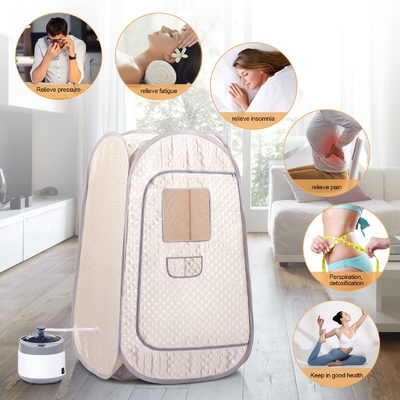Rumah Lapisan Berdiri Portable Pop Up Sauna Full Body Personal Sauna Tent