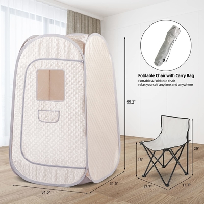 Rumah Lapisan Berdiri Portable Pop Up Sauna Full Body Personal Sauna Tent
