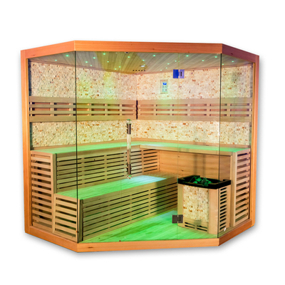Ruang Sauna Rumah Tradisional Mewah 5 - 6 Orang Ruang Sauna Uap Garam Himalaya