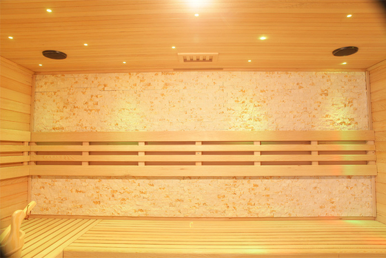 Kamar Sauna Tradisional Kompor Uap Premium Hemlock Kabin Sauna Uap Kering Indoor