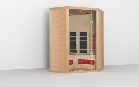 Uap Kayu Kamar Sauna Infrared Sudut Indoor Hemlock Bahan Cedar Merah