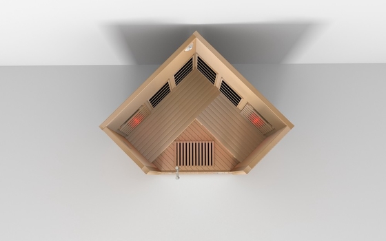 Uap Kayu Kamar Sauna Infrared Sudut Indoor Hemlock Bahan Cedar Merah